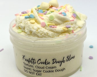 Funfetti Cookie Dough Cloud Cream Scented Slime