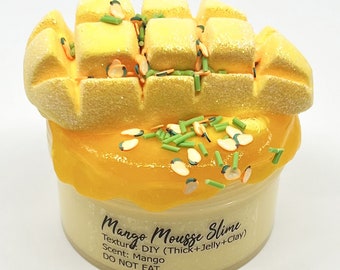 Mango Mousse DIY Thick Glossy Jelly and Clay Scented Slime