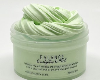 Balance Aromatherapy Dough, Butter, Eucalyptus & Mint Scented, Slime, Artistic Rainbow Slime Shop