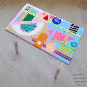 Handmade Pink Resin Coffee Table: Modern Boho Art Furniture