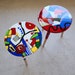 Red White Abstract Funky Colorful Side Resin Coffee Tables,maximalist ...