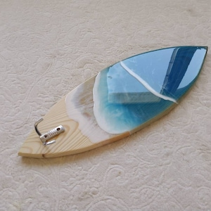 Beach House Decor,Surfboard Resin Wall Art,Bedroom Bath Towel Rack,Wood Coat Rack Wall Mount,Entryway Organizer,Hat Rack, Cool Coat Hanger