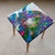 Red White Abstract Funky Colorful Side Resin Coffee Tables,maximalist ...