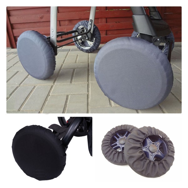 Universal wheels covers for pushchair pram buggy wheelchair rollator walker front rear wheel waterproof protection