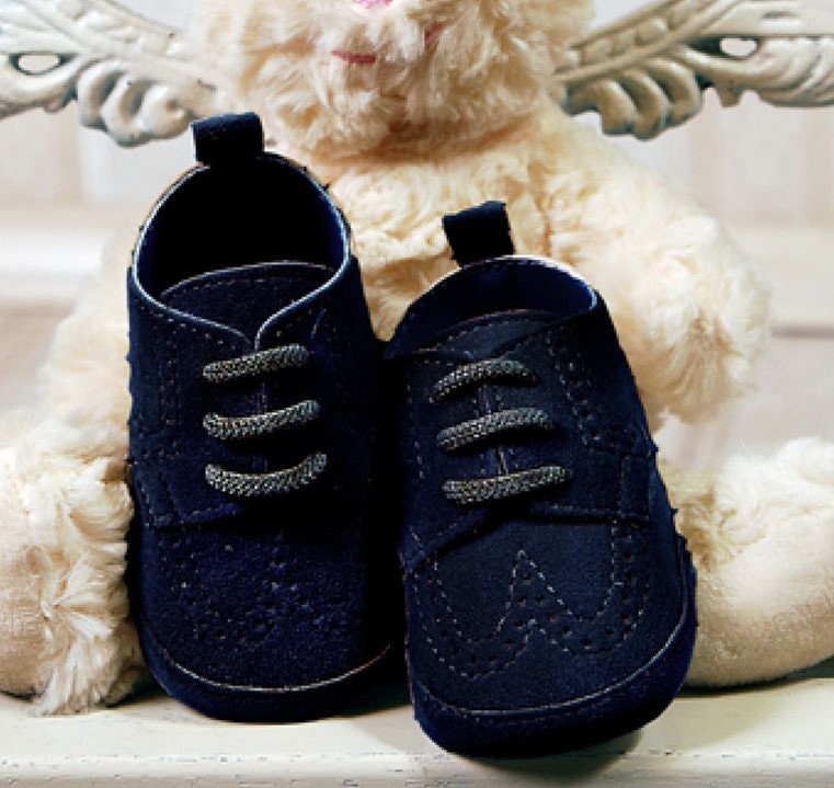 Baby Boys Faux Leather Suede Pram Shoes Christening Wedding | Etsy