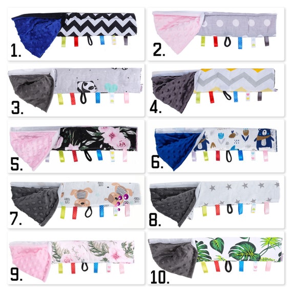 Universal Reversible cochecito Buggy cochecito parachoques mango barra cubierta Taggies etiquetas sensoriales para bebe nino pequeno Etsy Mexico