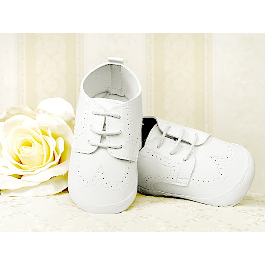 Baby Boys Faux Leather Formal Pram Shoes Christening Wedding Smart 3 ...