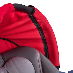 Universal baby car seat sun canopy UV protection shade shield wind cover waterproof infant carseat hood image 5