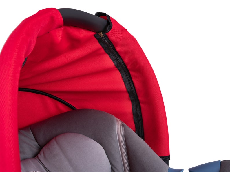 Universal baby car seat sun canopy UV protection shade shield wind cover waterproof infant carseat hood image 5