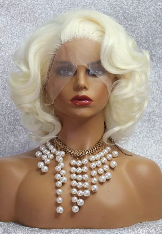 Parrucca anteriore in pizzo sintetico riccio stile Marilyn Monroe  Drag/Cosplay -  Italia