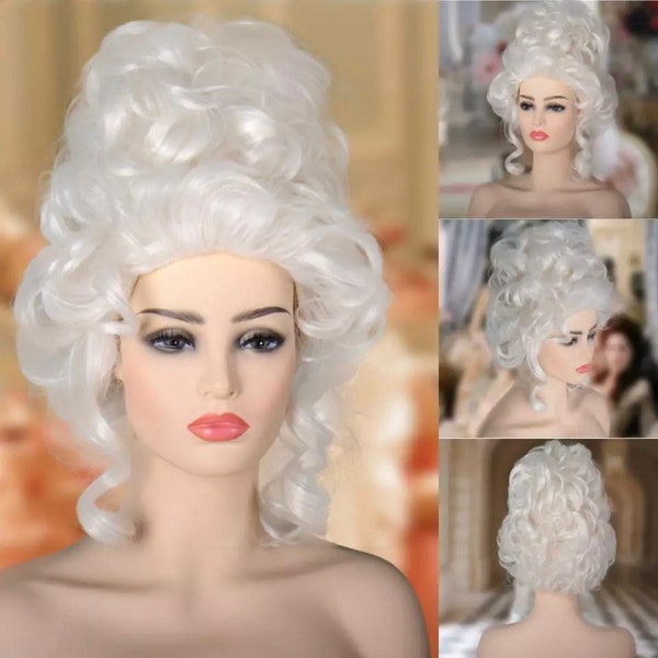 Marie Antoinette Lockige Perücke Cosplay Perücke Synthetische Kappe (Antoinette)