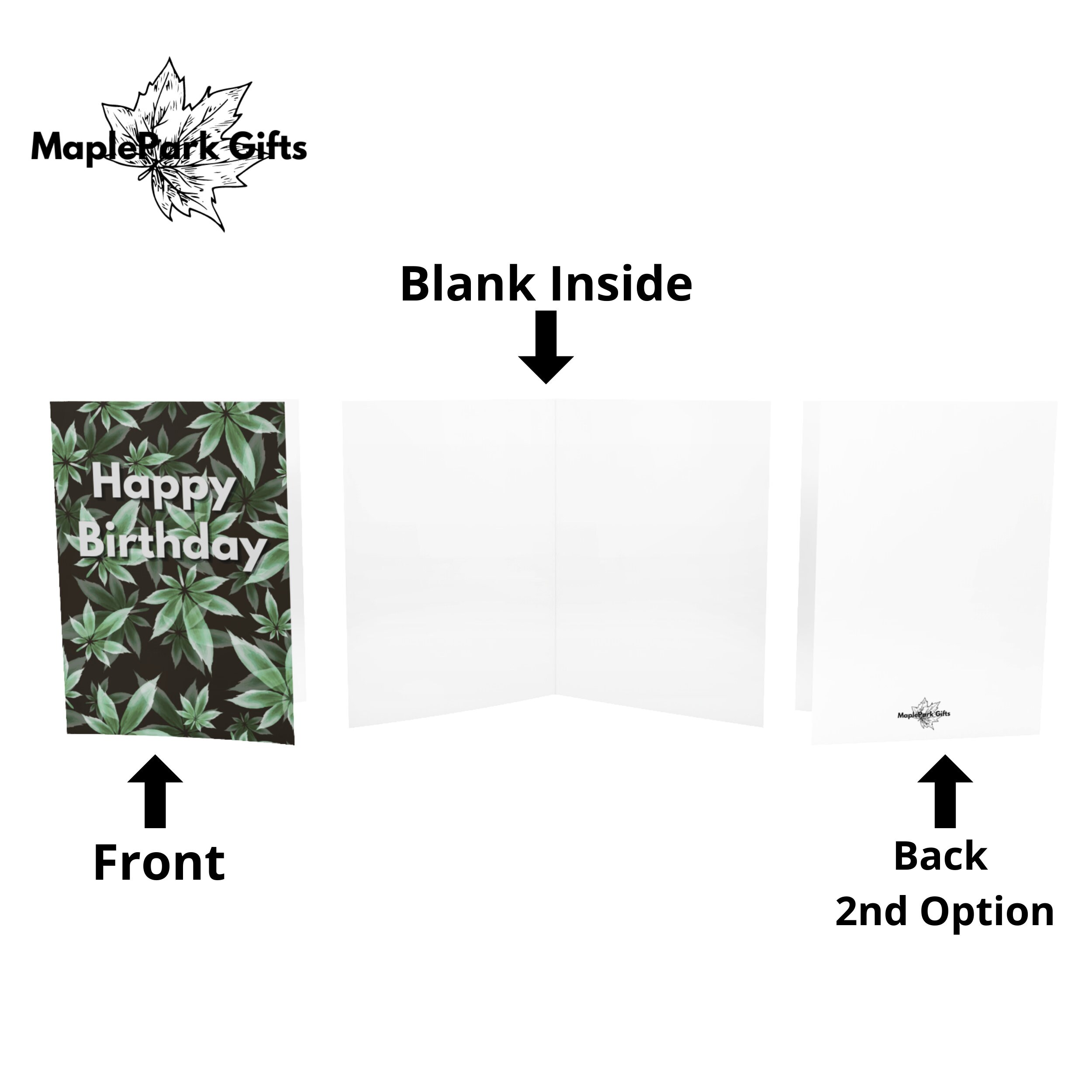 420 Marijuana Printable Happy Birthday Card Stoner Gift Pot Leaf ...