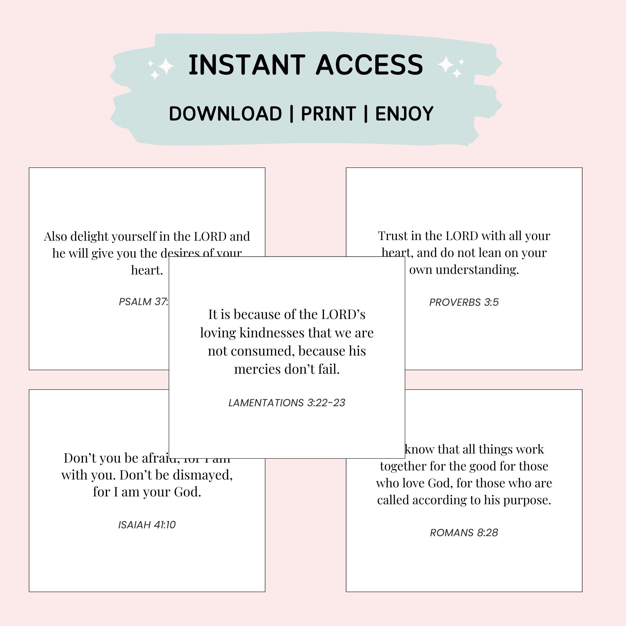Scriptue Cards.pdf Bible Verse Printable, Scripture Cards PDF, Christian Printable, Mini ...
