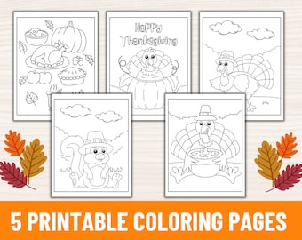 Fall Coloring Pages Bundle, Autumn Coloring Book for Kids, Digital Download Coloring Pages, Fall Coloring Book for adults