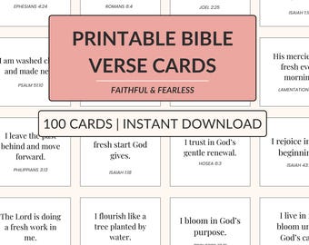 Bible Affirmation Cards, Printable Faith Affirmations for Bible Journaling, Daily Prayer, Encouragement and Healing
