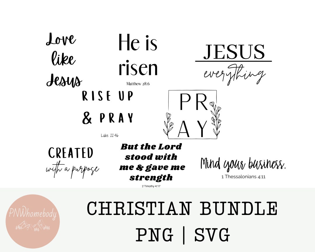 Christian Bundle Bible Verse Bundle Svg Png - Etsy