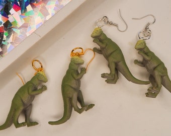 UpcycledFunky Toy Iguanodon Dinosaur Keychain