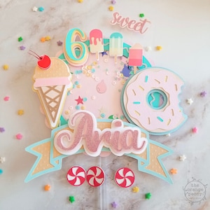 Donut Cake Topper: Candy Land Birthday Shaker