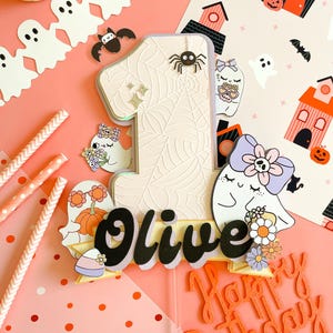 Adorno para tarta de fantasma genial: decoración de cumpleaños de Halloween espeluznante