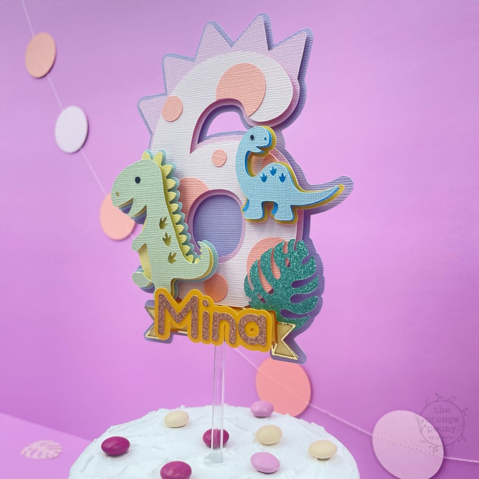 Dinosaur Cake Topper Dinosaur Birthday Happy Birthday Cake - Etsy