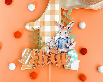 Some Bunny Is One, Bunny Cake Topper, Easter First Birthday, Bunny Cake Smash, Easter High Chair Banner Garland, Easter Party Decoration