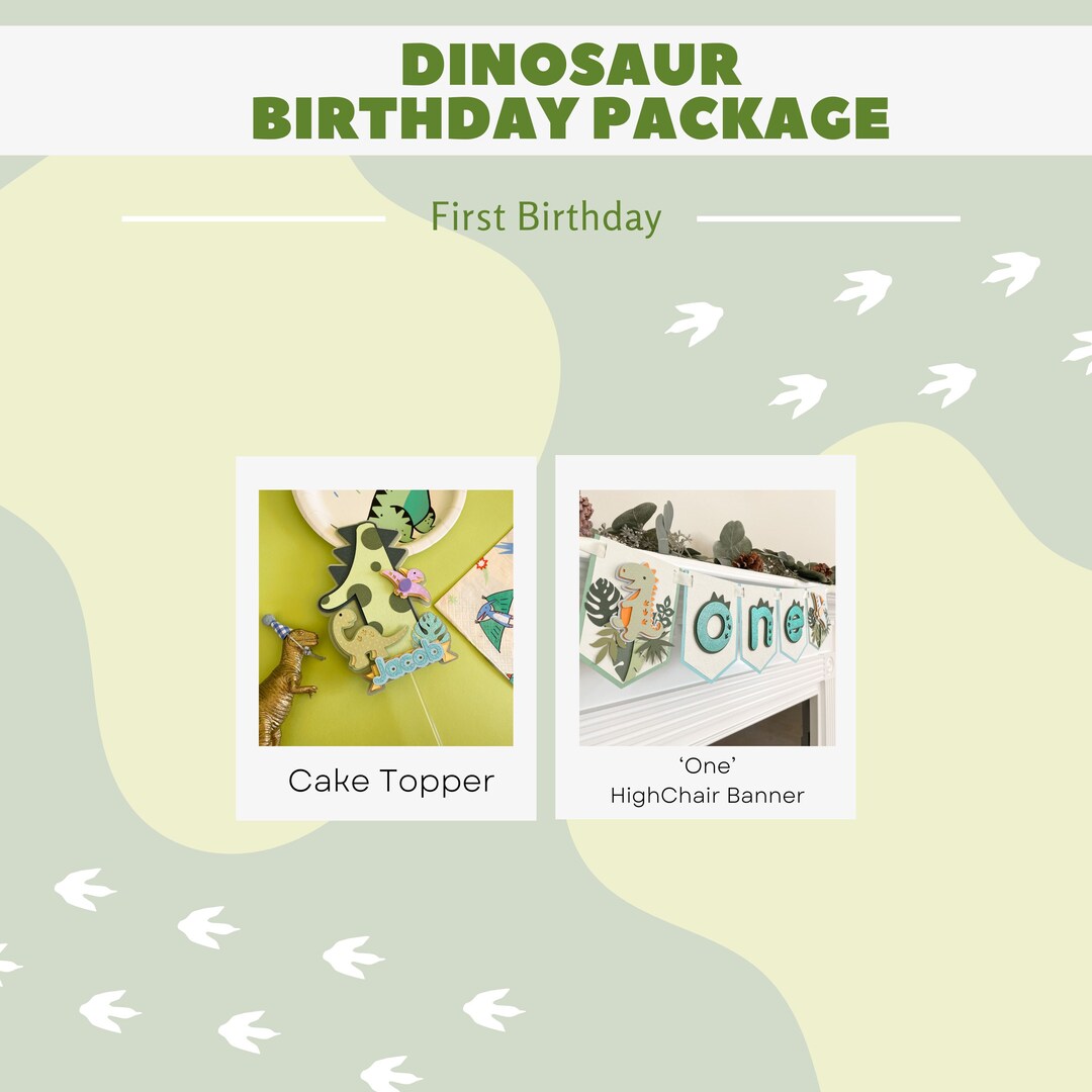 Dinosaur Birthday Party Decorations, Dinosaur First Birthday Party ...