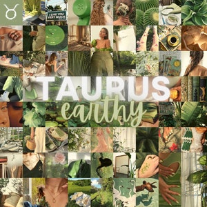 Earth Tones Green Photo Wall Collage Kit | DIGITAL DOWNLOAD 70PCS