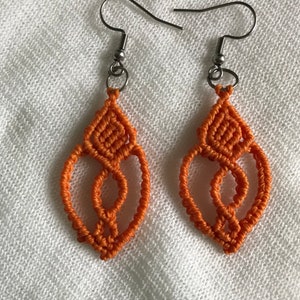 Boho/handmade/micro macramé/colorful earrings