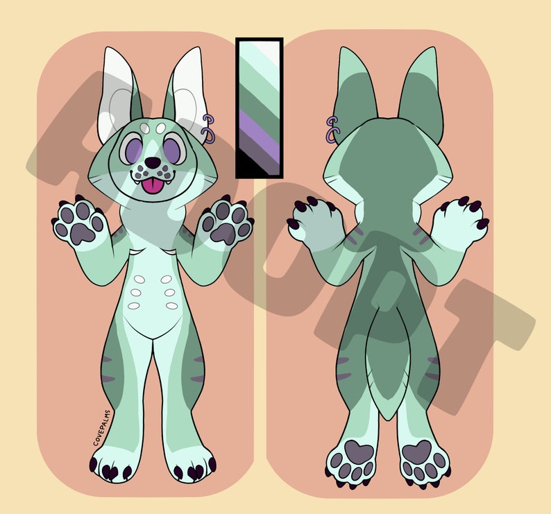 Furry Adopt Adoptable Character Wolf Dog Fox K9 Character ODIGITAL DOWNLOAD image 1
