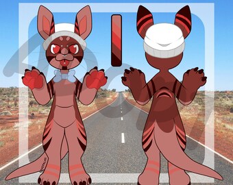 Furry Adopt Adoptable Fursona Kangaroo Character DIGITAL DOWNLOAD