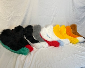 High Quality Furry Dino Mask Nub Tails