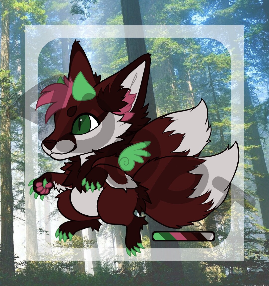 Furry Adopt Adoptable Fursona Fox Kitsune Character DIGITAL Etsy