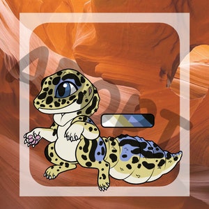 Furry Adopt Adoptable Fursona Leopard Gecko Scalie Lizard Character DIGITAL DOWNLOAD