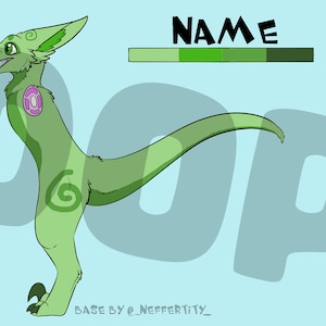 Harige Adopteer Fluffy Raptor Dino Masker Fursona Karakter DIGITALE DOWNLOAD