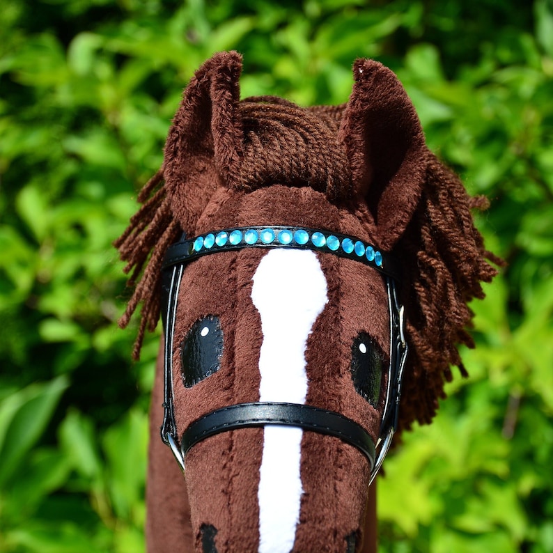 Hobby Horse Pferd Dark Chesnut Schwarze Trense Etsy.de