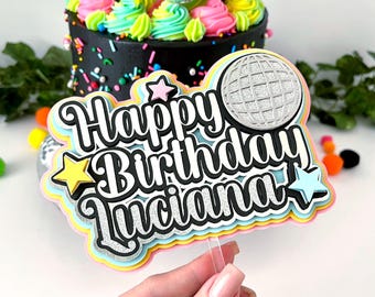 Lot De 36 Décorations De Gâteau Disco - Cupcake Toppers Danse Années 70 - Fête Thème Musique - Boule Disco