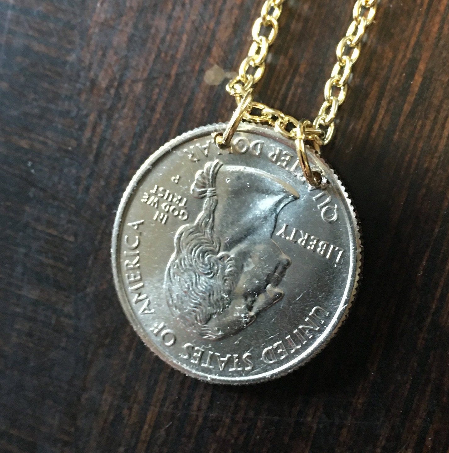 State Quarter Pendant Necklace Etsy