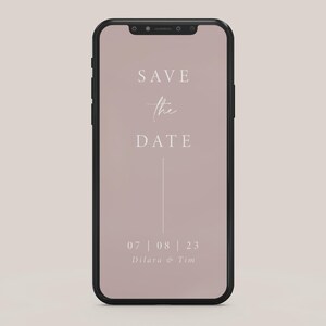 Biglietto Save-the-Date personalizzato digitalmente | rosa antico | Dilara | Save-the-Date da inviare, personalizzato con nome e data | rosa antico