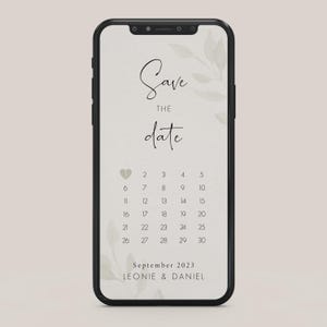 Biglietto digitale personalizzato "Save the Date" | Calendario | Leonie | Salva la data da inviare, personalizzato con nome e data |
