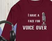 Voice Over Gift Long Sleeve Shirt Radio Voice Side Hustle My Boss Sarcastic Gift Microphone Shirt Voice Talent Coach Whisper Booth Recording