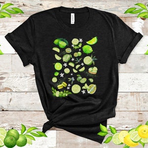 Lime T-Shirt Cottage Core Shirt Vegetarian Garden Aesthetic Clothing Cottagecore Clothes Botanical Lime Print Organic Vegan Green Cotton