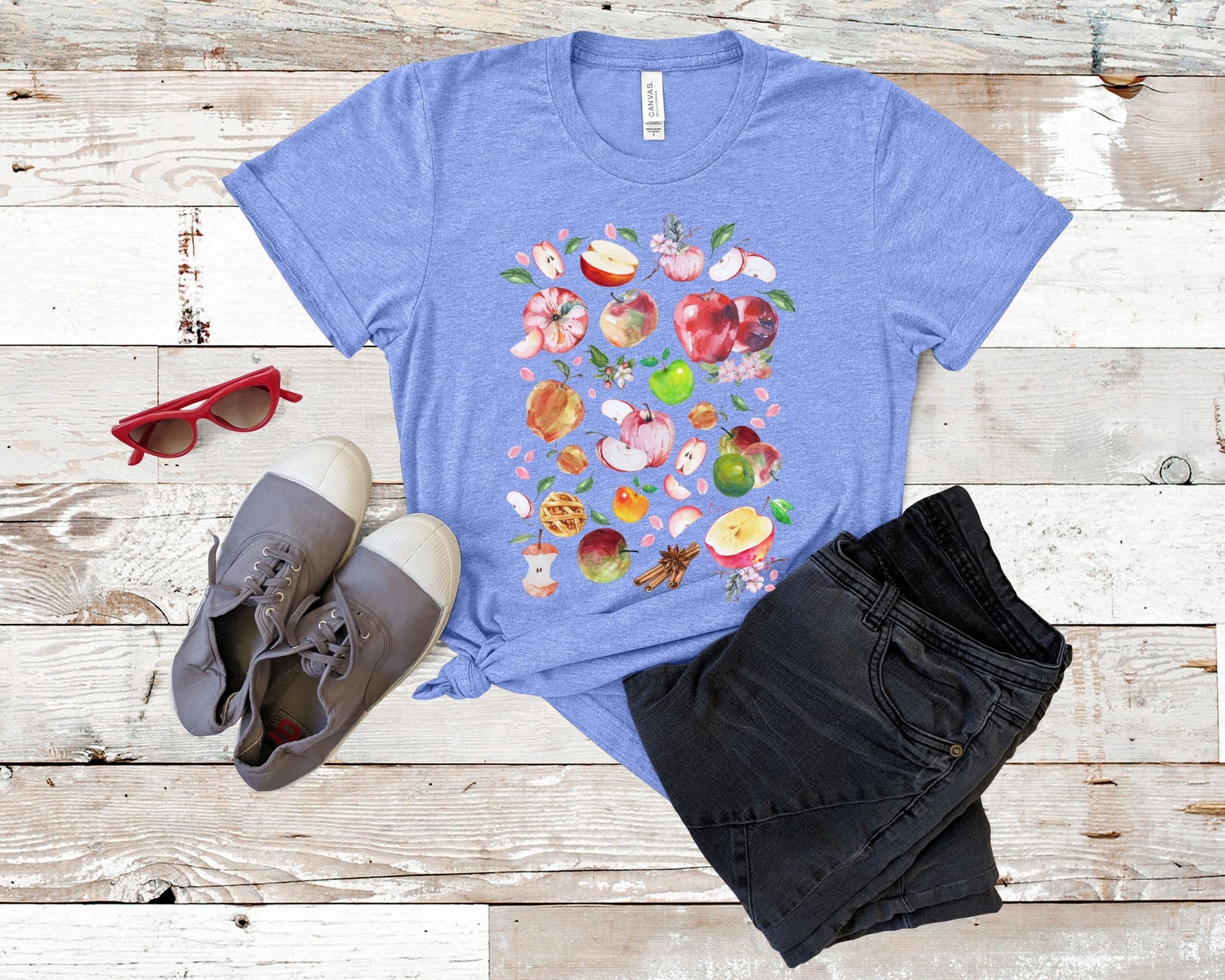 【HAVE A GOOD TIME 】Apple Core SS Tee Good Times Heavyweight Tee Oversize - Purple Heather-Swirl