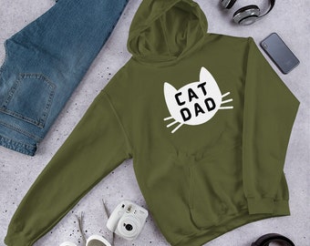 Cat Dad Hoodie Sweatshirt Jumper Pullover Hoodie Gift from the Cat Cat Daddy Fur Baby Father&#39;s Day