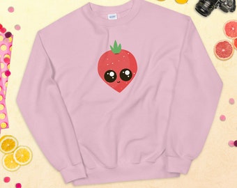 Kawaii Strawberry Sweater Harajuku Kawaii Clothing Pastel Goth Aesthetic Clothing Anime Hoodie Kawaii Hoodie Cute Hoodie