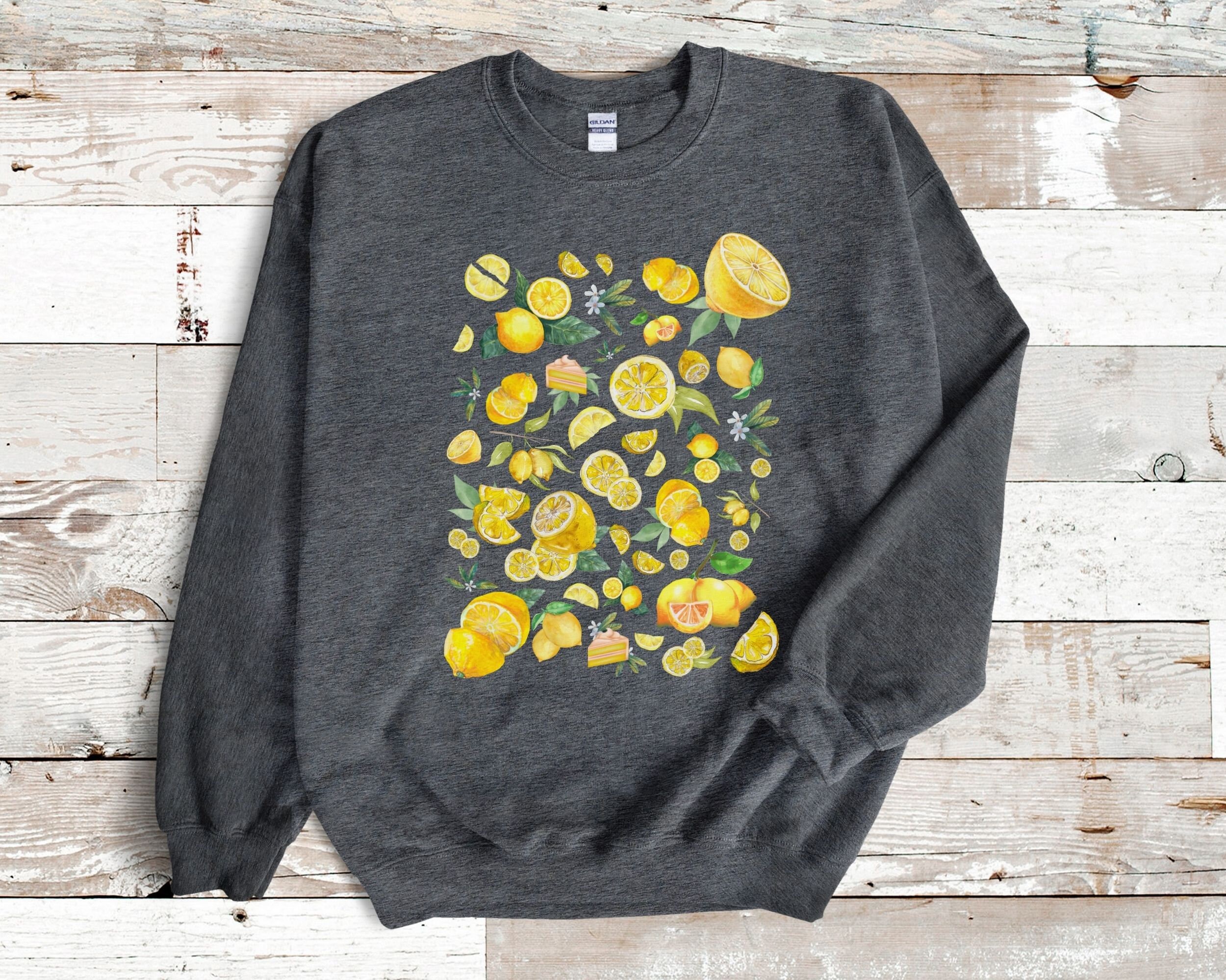 Lemon Print Cottage Core Autumn Sweater Lemon Clothes Lemon - Etsy UK