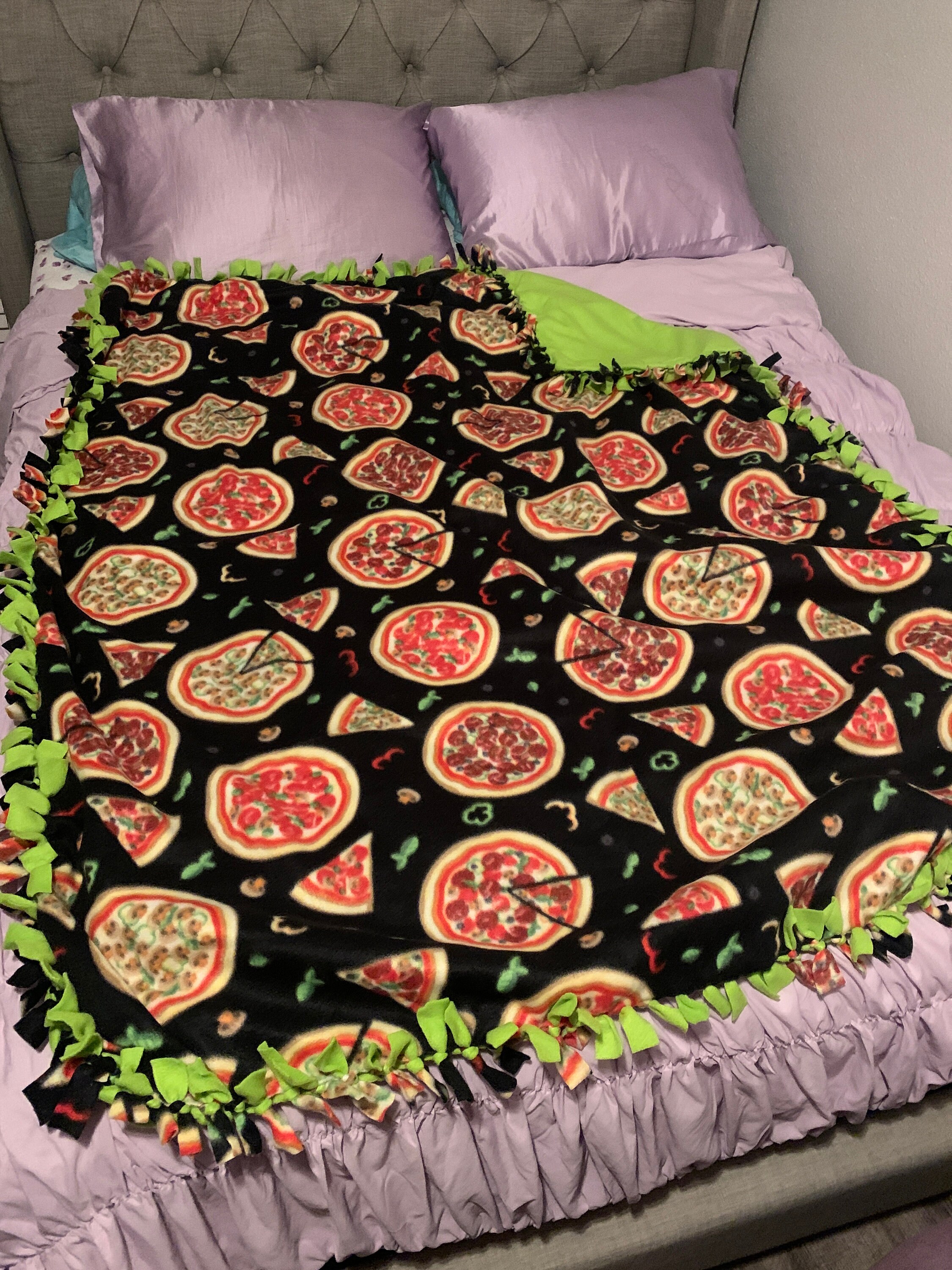 Manta de lazo de pizza fleece Etsy España