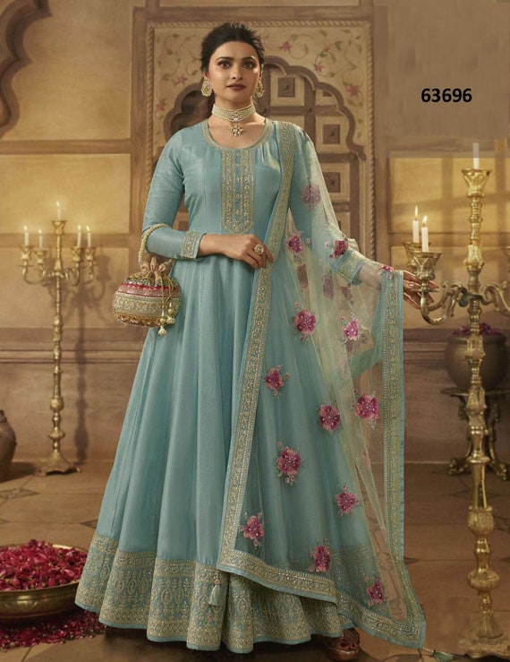 Designer Collection for Women Wear Long Floor Touch Anarkali Gown Suit  Pakistani Indian Wedding Wear Anarkali Georgette Dupatta Dress Gown - Etsy