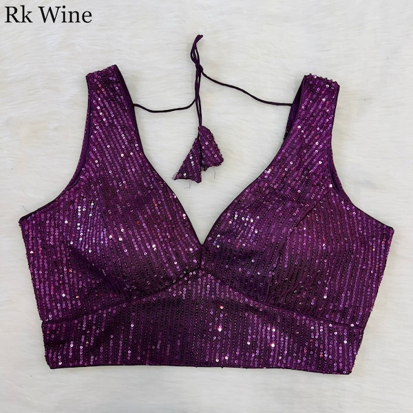 cropped floral sequin top