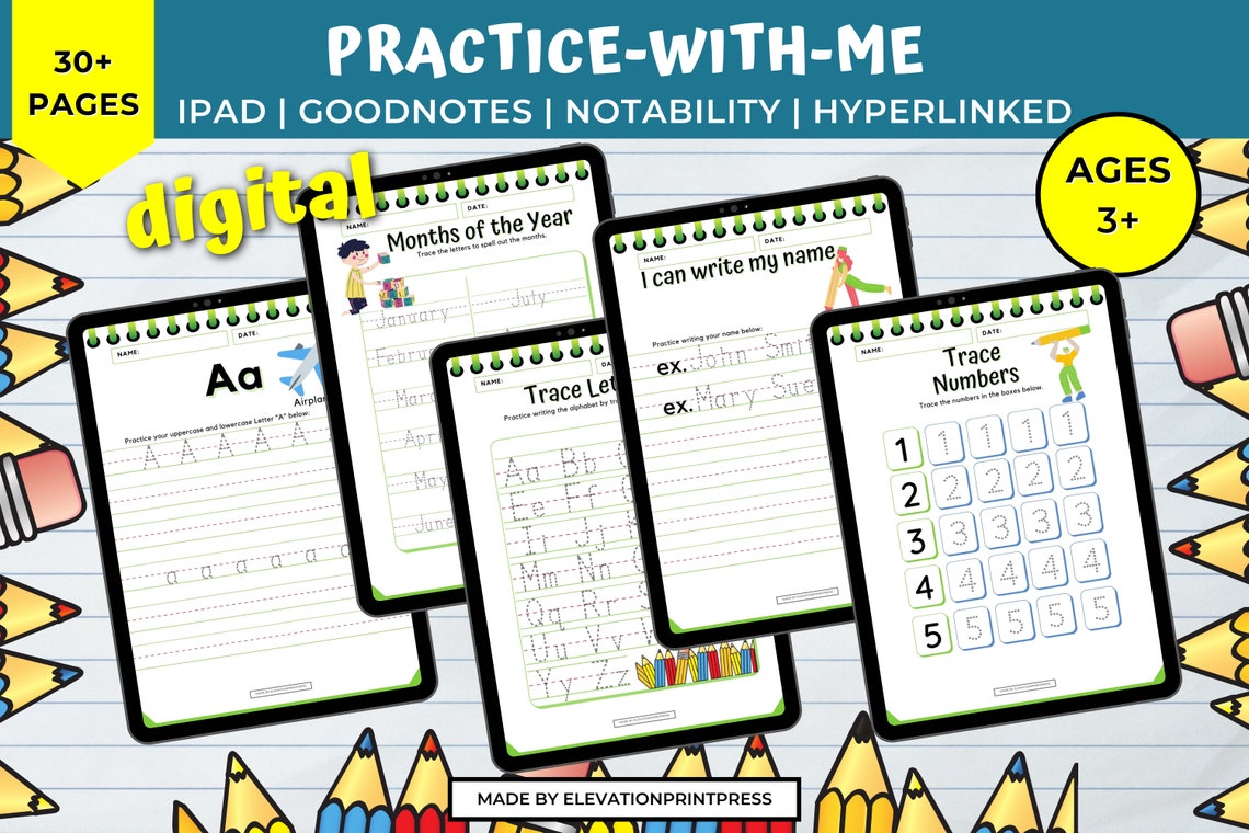 Fun Handwriting Practice Alphabet Letter Trace Practice Sheets - Etsy