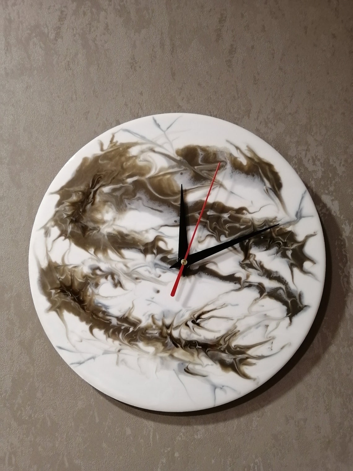 Resin Clock Art Clock Wall Clock Resin Wall Clock Etsy